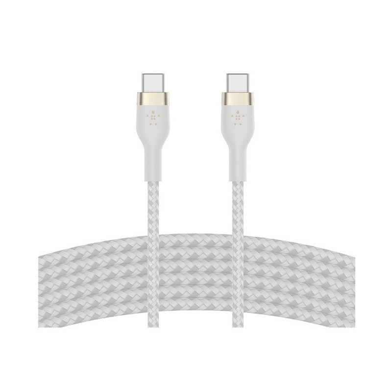 Belkin สายชาร์จไอโฟน 15-16 ทุกรุ่น C to C สายถักแบบพรีเมี่ยม PRO Flex ยาว 1 เมตร ชาร์จเร็วไอโฟน, iPad, Samsung - CAB011