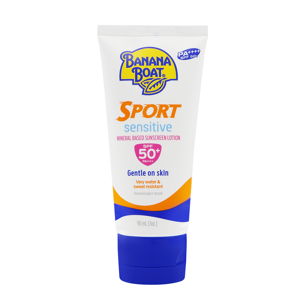 Banana Boat Sport Sensitive Mineral Based Sunscreen Lotion SPF50+ PA++++ 90 ml