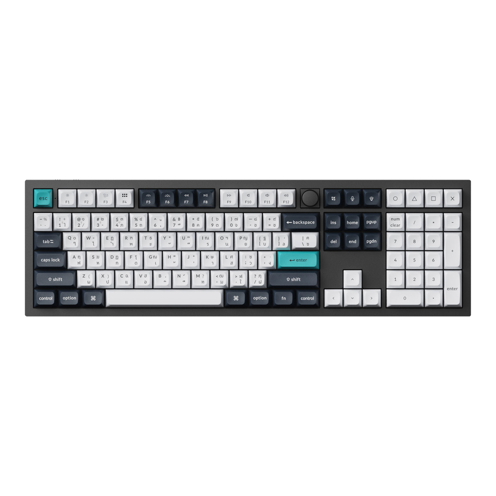KEYCHRON WIRELESS KEYBOARD คีย์บอร์ดไร้สาย Q6 MAX QMK/VIA GATERON JUPITER RED SWITCH RGB EN/TH Q6M-M1Z-TH