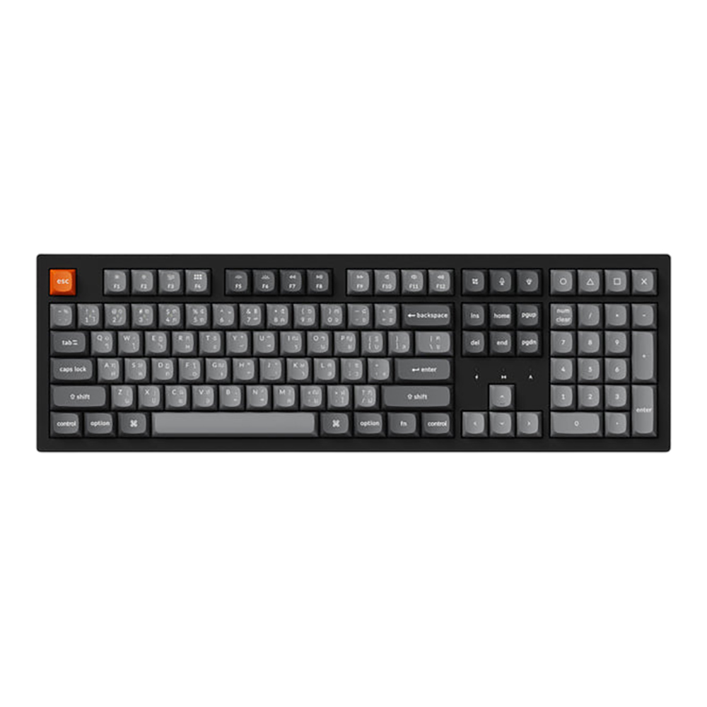 KEYCHRON WIRELESS KEYBOARD (คีย์บอร์ดไร้สาย) K10 MAX - QMK/VIA SILENT BANANA SWITCH RGB EN/TH BLACK K10M-H9-TH