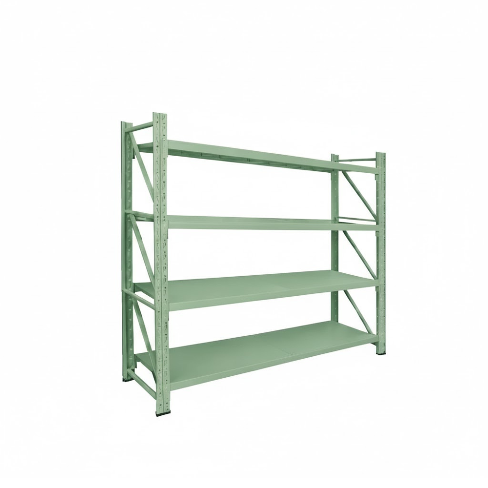 Elife  Warehouse shelf โรงงาน ชั้นวางของ ขนาดใหญ่ สีเขียว 200cm. วัสดุทําจากเหล็กหนา แข็งแรง ออกใบกํากับได้ (150 KG/ชั้น เขียว)