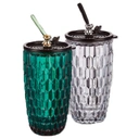 Thumbnail 2 of แก้วน้ำคริสตัล พร้อมฝาและหลอด 510 มล.