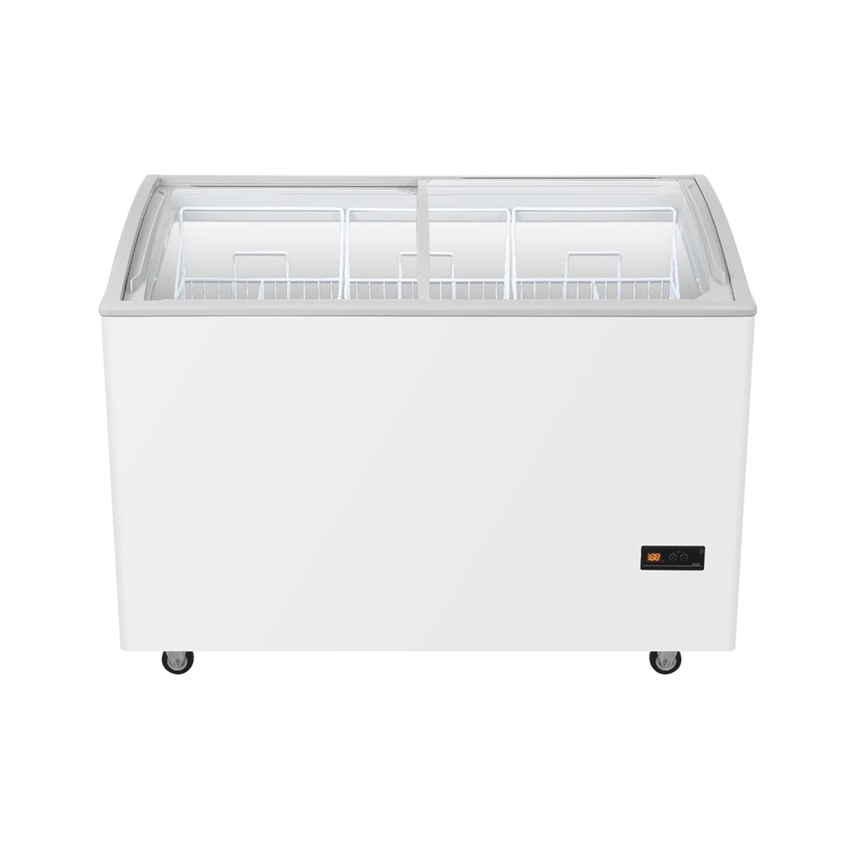 Haier ตู้แช่แข็งฝากระจกโค้ง ขนาด 10.3 คิว รุ่น SD-407DP