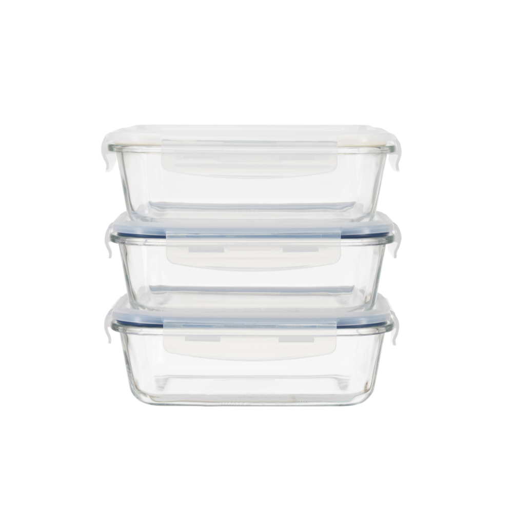 Super Lock Rectangular Glass Food Storage Container 900ML 9513X03