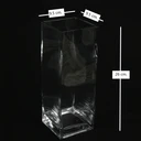 Thumbnail 2 of โหลแก้วสี่เหลี่ยม แจกันแก้วสี่เหลี่ยมทรงสูง แจกันดอกไม้ SQB