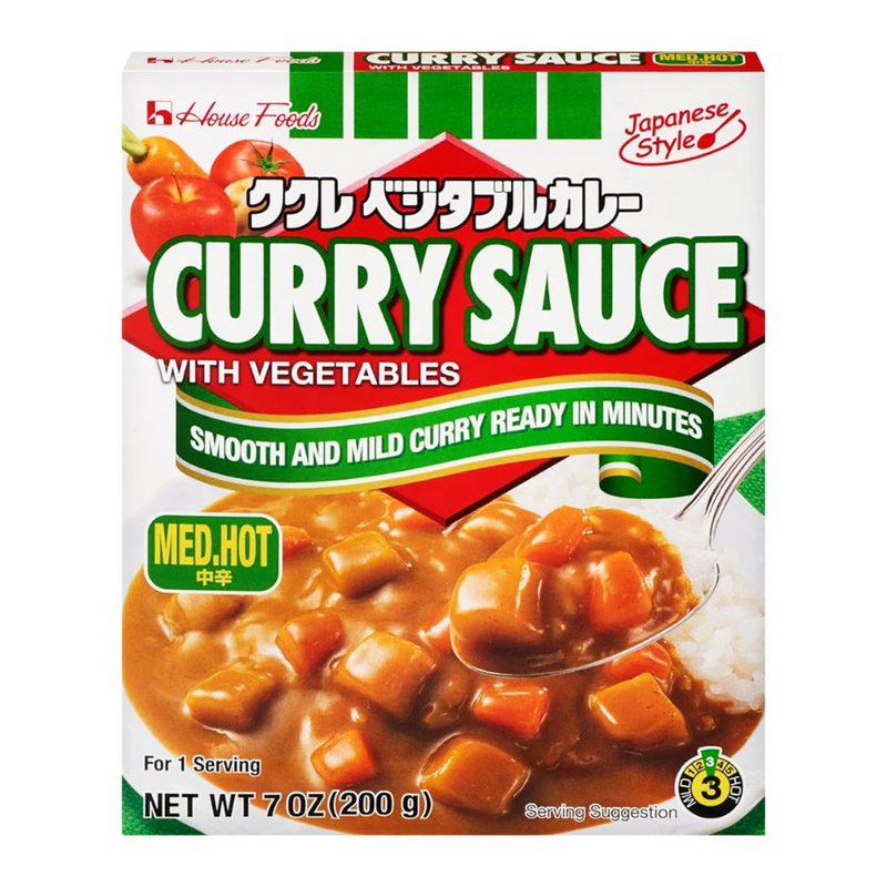 เฮ้าส์ แกงกะหรี่ผสมผัก ชนิดเผ็ดกลาง 200 กรัม House Curry Sauce Vegetable M-Hot 200 g.