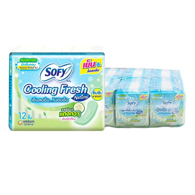 SOFY Panty Liner Cool Natural 12 pcs x 6