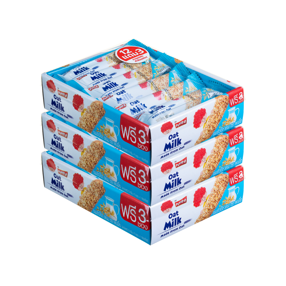 PENNY-O Oatmeal Snacks Milk Flavor 15 g 15 sachets x 3