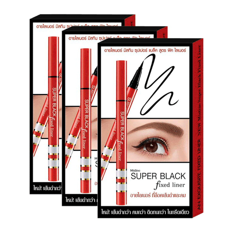 MISTINE Super Black Fixed Liner (Bella) 1 g x 3