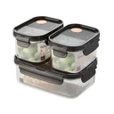 Thumbnail 1 of ล็อกแอนด์ล็อก ชุดกล่องอาหาร 3 ชิ้น (450 มล. 2 ชิ้น + 910 มล.) รุ่น LBF404S3