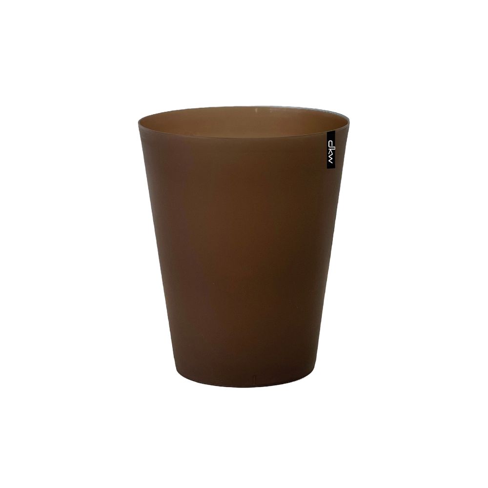 DKW Official HH-202 ถังขยะกลม ไม่มีฝา 4.5ลิตร ถังขยะอึด สวย ทน Trash bin น้ําตาลขุ่นไม่มีสกรีน