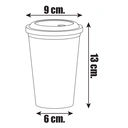 Thumbnail 4 of Panda Outlet แก้ว16ออนซ์แพนด้าปาร์ตี้+ฝา90มิล(Set C) แดง (แพ็ค20ชิ้น)