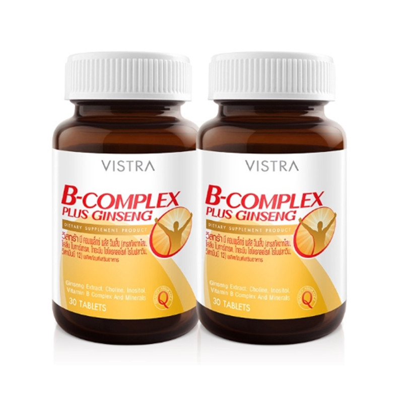 VISTRA Dietary Supplement B Complex plus Ginseng 42 g 30 Tablets x 2