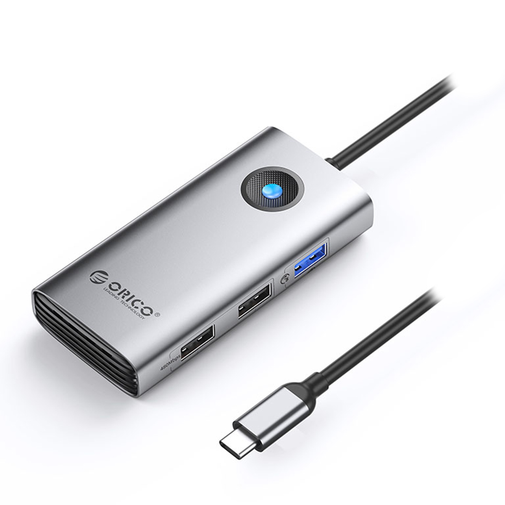 ORICO 5 in 1 Type-C to HDMI/USB-A 3.0/USB-A 2.0 x2/USB-C PD 60W (PW11-5P-GY-BP) Gray