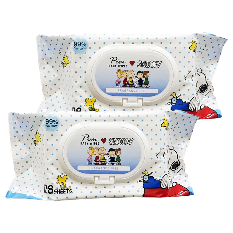 PIM Baby Wipes Snoopy 128 sheets x 2