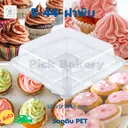 Thumbnail 4 of พิค เบเกอรี่ กล่อง ขนม เค้ก กล่องใส่อาหาร ขนมเค้ก กล่องพลาสติก ฝาพับ E-44 x 50 ชุด