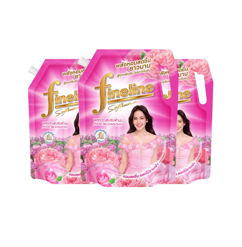 [Pack3] Fineline Regular Fabric Softenner 1,300ml. X3, Pink