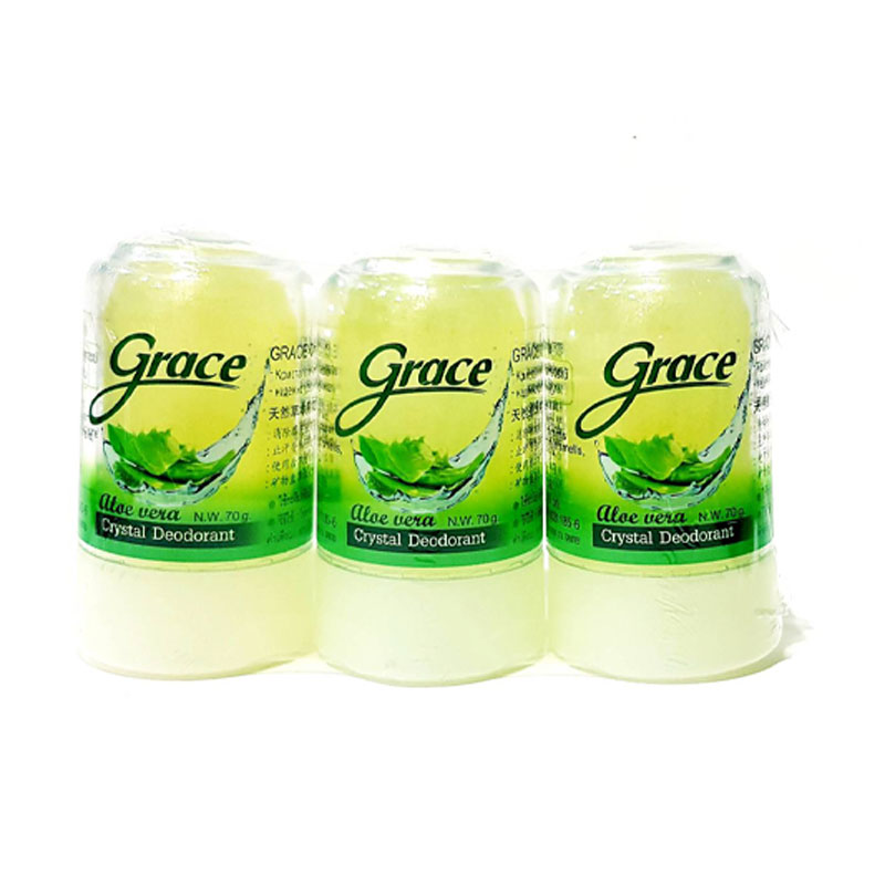 GRACE Crystal Deodorant Aloe Vera 70 g x 3 Makro PRO