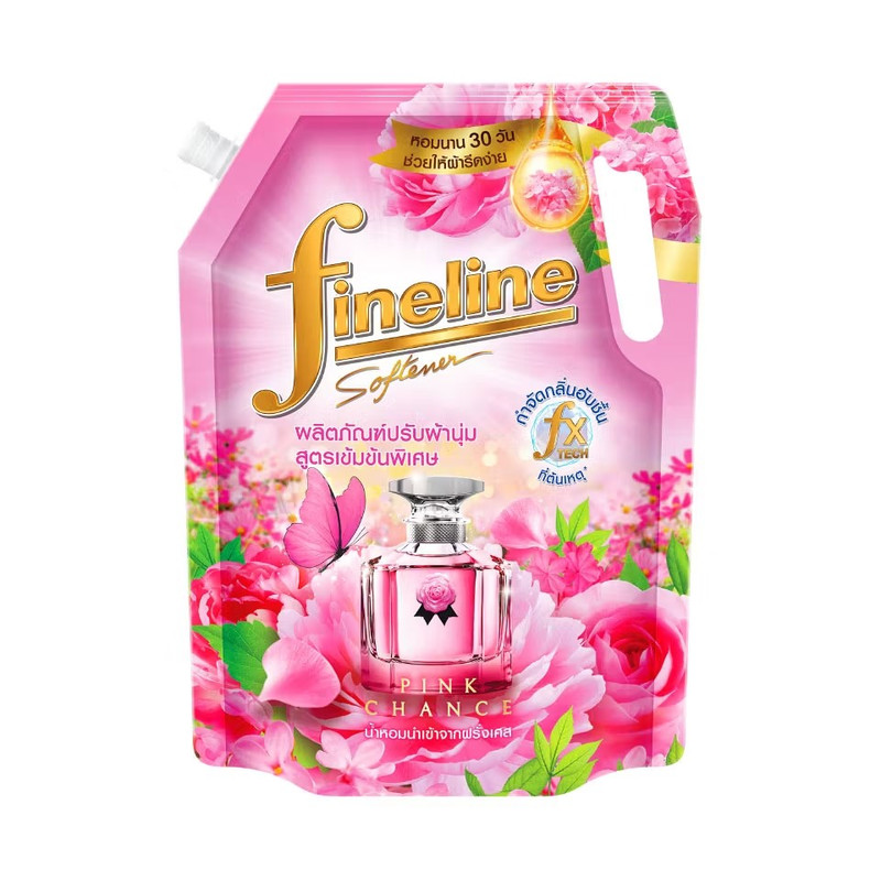 Fineline Premium Perfume Concentrated Fabric Softener PINK CHANCE 1000 ML. Pink