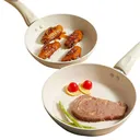 Thumbnail 1 of Bechef กระทะผัด กระทะย่าง กระทะเคลือบเซรามิก ไม่ติดกระทะ ไม่ต้องใช้น้ำมัน กระทะทอด กะทะ ใช้เตาแม่เหล็กไฟฟ้าได้ กระทะอลูมิเนียม