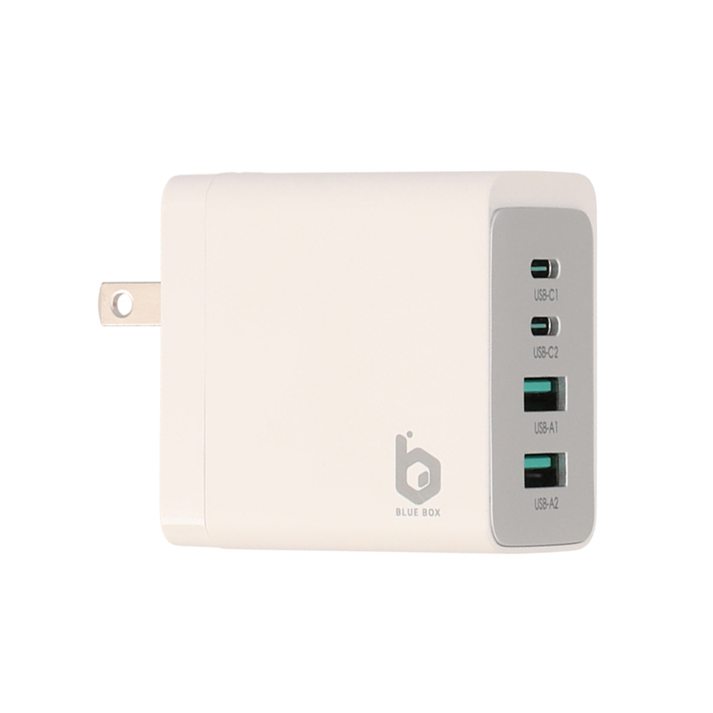 BLUE BOX Wall USB Charger 2 USB-A / 2 USB-C (PD67W) GaN Ultra BB-WC07 White