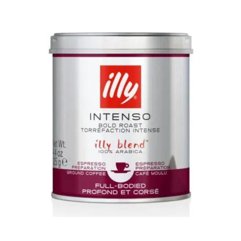 illy Ground Intenso Coffee – Dark Roast (125 Grams)