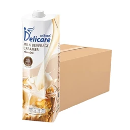 Thumbnail 1 of 4CARE Delicare ครีมนมมิกซ์ สูตรหวานน้อย ขนาด 1000 มล. (12 กล่อง) ครีมนมเติมกาแฟและเครื่องดื่มเย็น