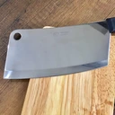 Thumbnail 2 of Twin Fish (1ชิ้น)มีดสับ มีดอีโต้ มีดปังตอ มีดสับหมูสแตนเลส คม แข็งแรง ใบมีด 8นิ้ว ด้ามจับพลาสติกสีดำ รหัส 9204/8