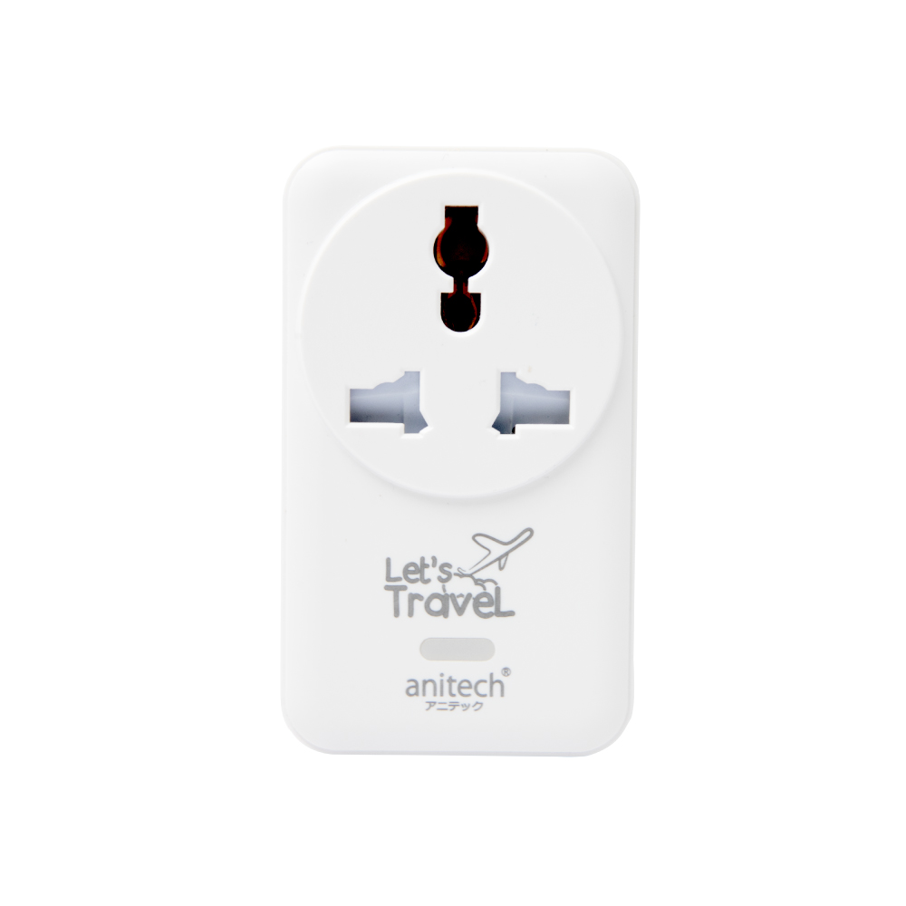 Anitech ปลั๊กแปลงขาแบน รุ่น H126UC กําลังไฟสุงสุด 2200วัตต์ สินค้ารับประกัน 1 ปี