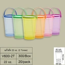 Thumbnail 1 of Panda Outlet แก้วถัง 22 oz. + ฝาเรียบ (2 Tones)+หู คละสี,เจาะรู (ลัง 300 ชิ้น)