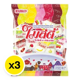 Thumbnail 2 of ไมล์ดี้ ขนมมาร์ชเมลโล่สอดไส้รวมรส 120 ก. x 3