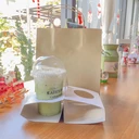 Thumbnail 2 of Matapat ถาดวางแก้ว+ถุงกระดาษคราฟท์ #2 (กระดาษ2หลุม) ถาดรังไข่ 2 หลุม ถาดใส่แก้ว2หลุม ถาดใส่แก้ว take away (50ชิ้น/แพ็ค)