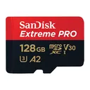 Thumbnail 1 of SANDISK Extreme Pro microSDXC 128GB V30 U3 C10 A2 with SD adaptor (SDSQXCD-128G-GN6MA)