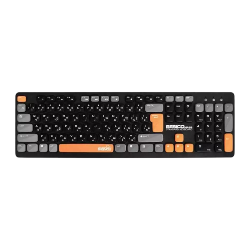 KEYBOARD (คีย์บอร์ด) SIGNO KB-83 BESICO RUBBER DOME NON-BACKLIT EN/TH BLACK