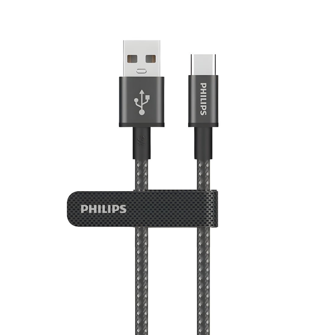 Philips สายชาร์จเร็ว 60W - USB-A to Type C (USB 2.0) Power Delivery (PD) ยาว 2 เมตร รุ่น DLC5060A