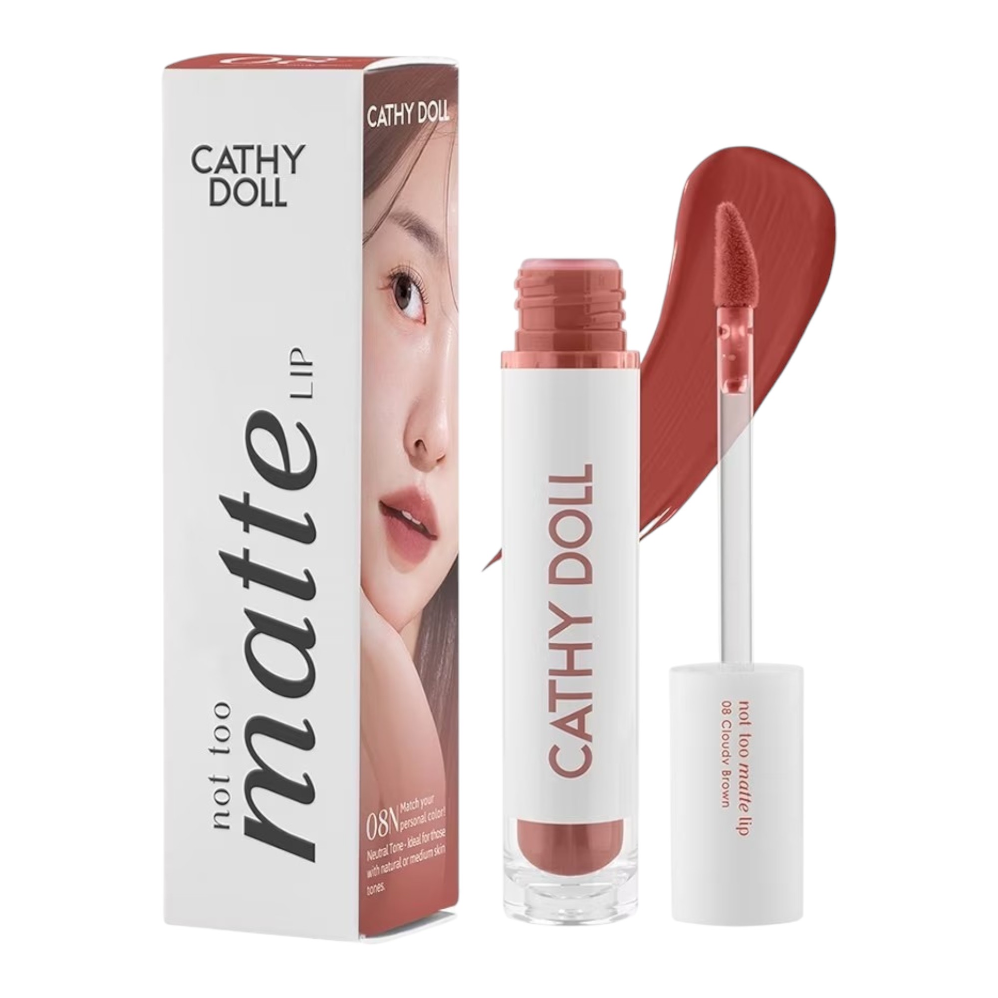 CATHY DOLL Lip Not Too Matte 08 Cloudy Brown 2.9 g