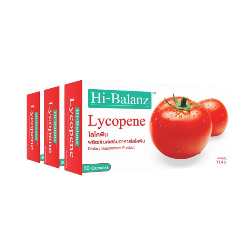 Hi-Balanz Lycopene ไลโคพีน 3 กล่อง รวม 90 แคปซูล