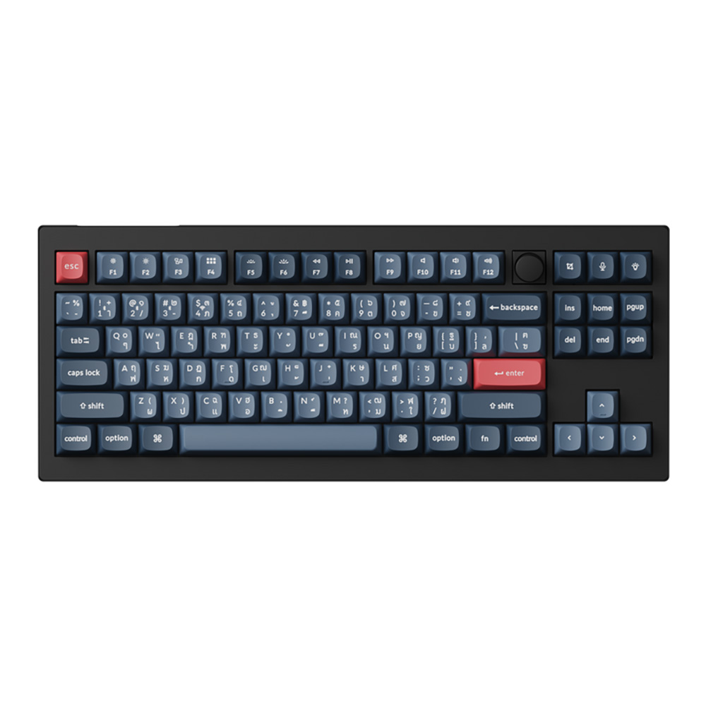 KEYCHRON WIRELESS KEYBOARD (คีย์บอร์ดไร้สาย) V3 MAX - QMK/VIA GATERON JUPITER EN/TH CARBON BLACK RED SWITCH