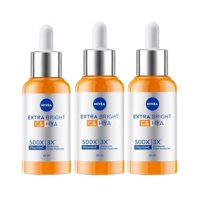 NIVEA Extra Bright C HYA Vitamin Serum 30 Ml x 3