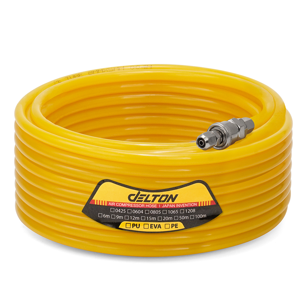 DELTON สายลม PE สายลมสําเร็จรูป อย่างดี ขนาด 8x5 มม. ความยาว 15 เมตร Polyethylene Tube สายต่อปั๊มลม