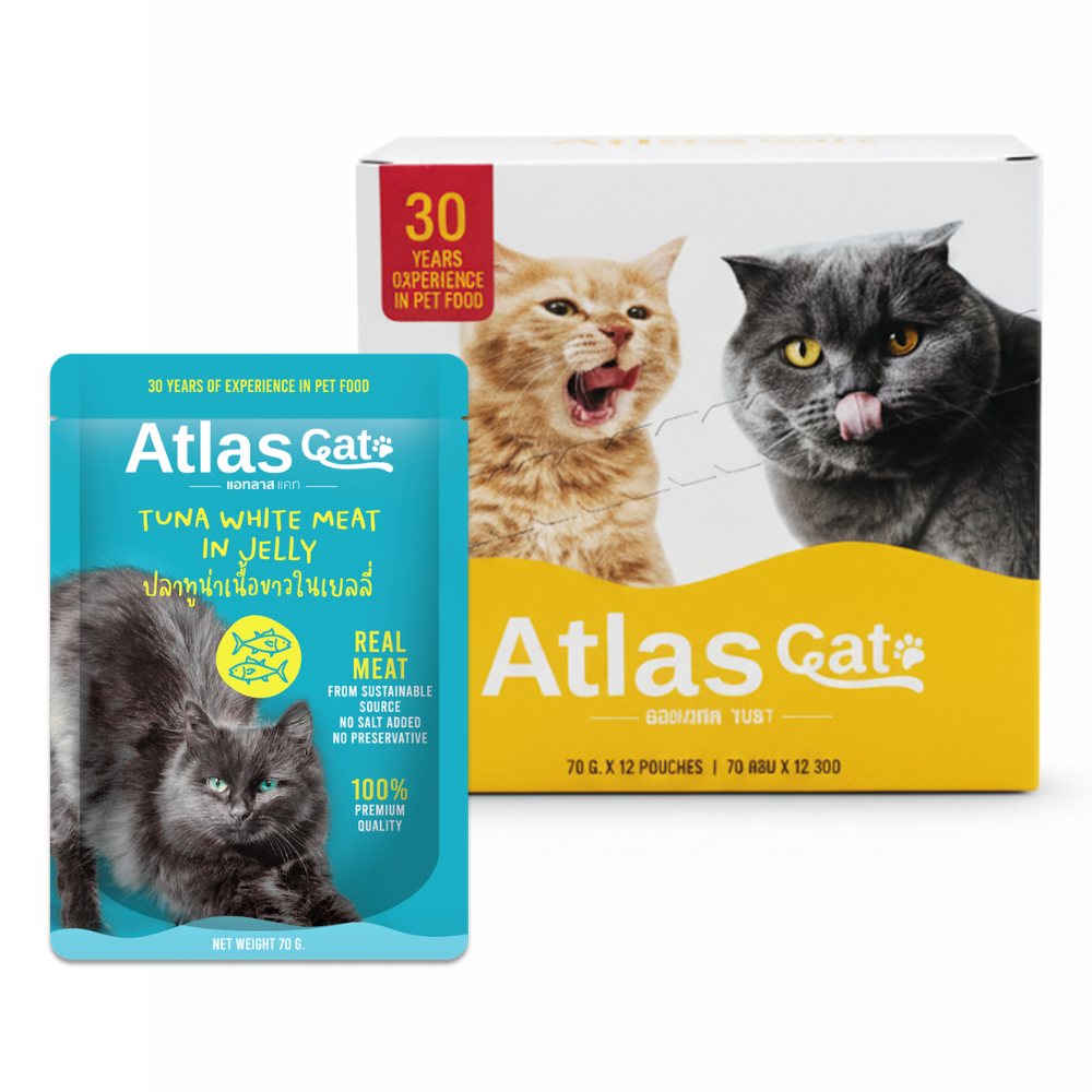 ATLAS CAT TUNA WHITE MEAT IN JELLY (70G.) x 12