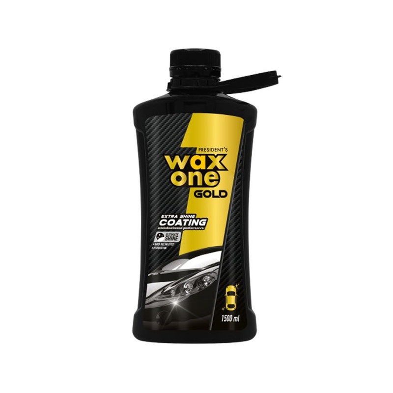 WaxOne Gold Extra Shine Coating เคลือบแก้วรถยนต์ สูตรเพิ่มความเงางาม ลดการเกาะตัวของน้ําและฝุ่น กันUV