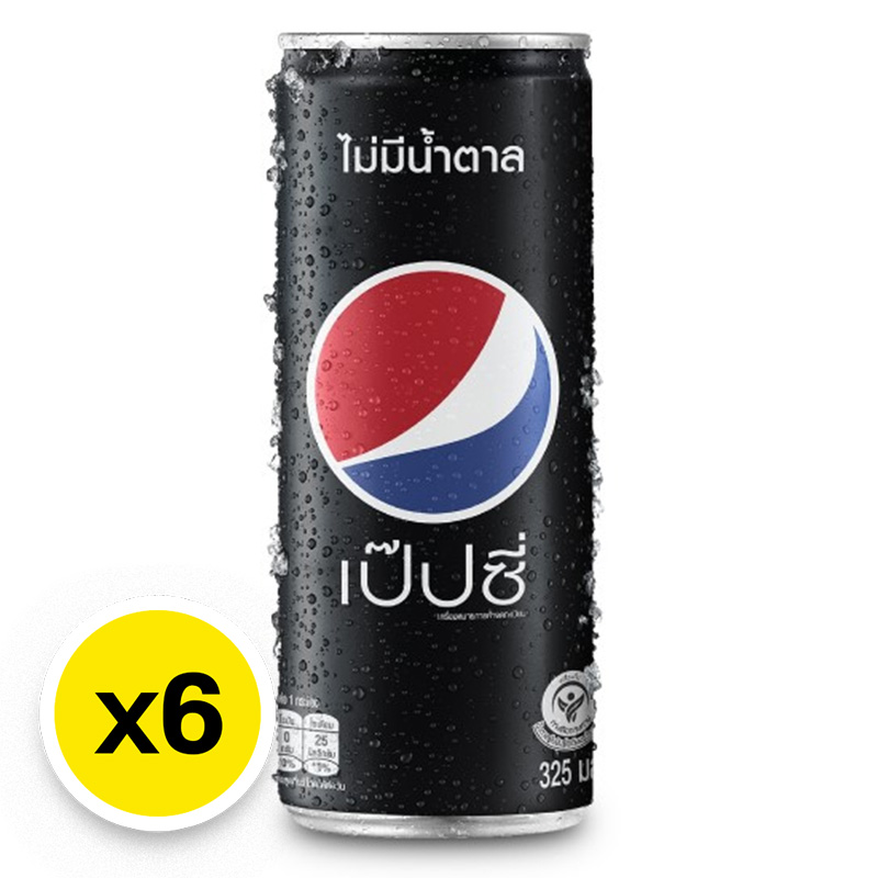 PEPSI Soft Drink No Sugar 325 ml x 6 | Makro PRO