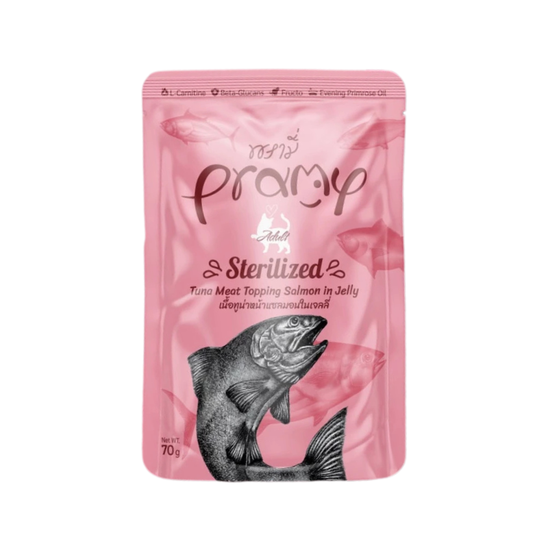 PRAMY พรามี่ อาหารเปียกแมว สูตร Functional ขนาด 70 กรัม AD2-Sterilized ชมพู