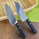 Thumbnail 2 of Twin Fish มีดทำครัว มีดครัว มีดหั่น มีดทำอาหาร มีดเชฟ สแตนเลส ปลายแหลม 6.5& ด้ามพลาสติกสีดำ รหัส9704/7