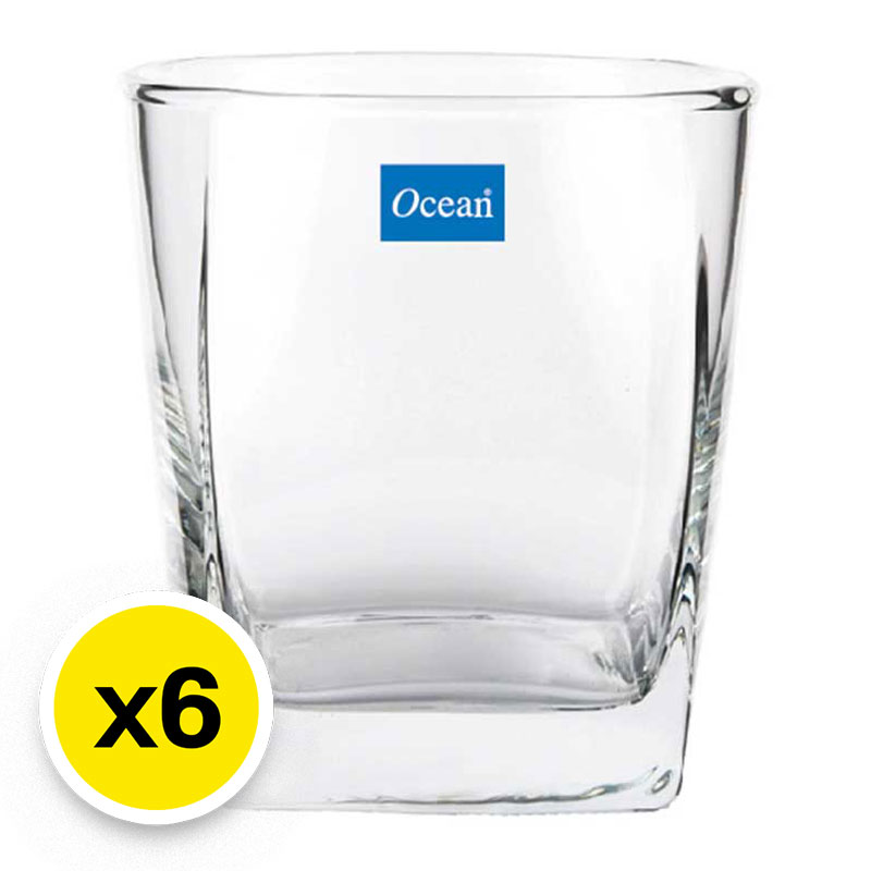 OCEAN GLASS Plaza Rock Glass 10oz Model 5B11010 x 6