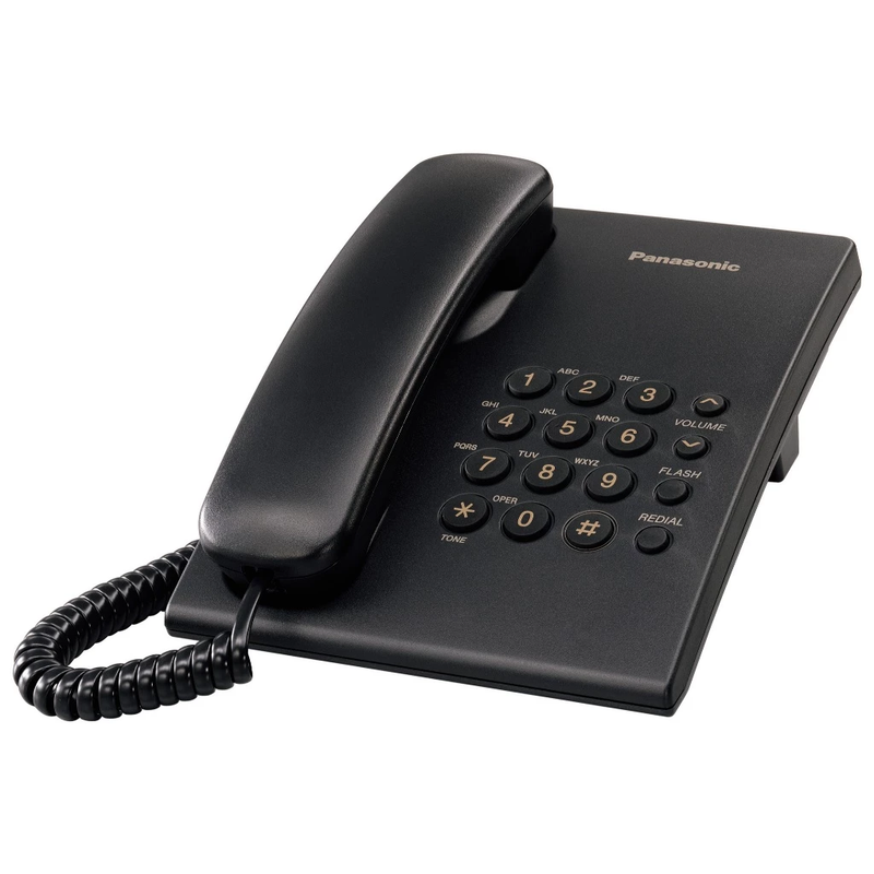 PANASONIC Single Line Corded Integrated Telephone Model KX-TS500MXB Black