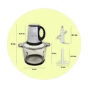 Thumbnail 2 of ออกซิเจน เครื่องบดสับ รุ่น KW253 3 ล. 300 วัตต์