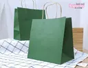 Thumbnail 1 of Boxjourney ถุงกระดาษคราฟท์ สีเขียว 23x15.2x23.7 ซม. (25 ใบ/แพค)