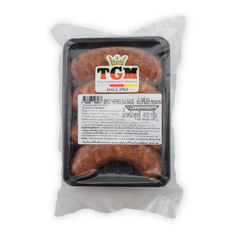 TGM Spicy Herb Sausage 400 g Makro PRO